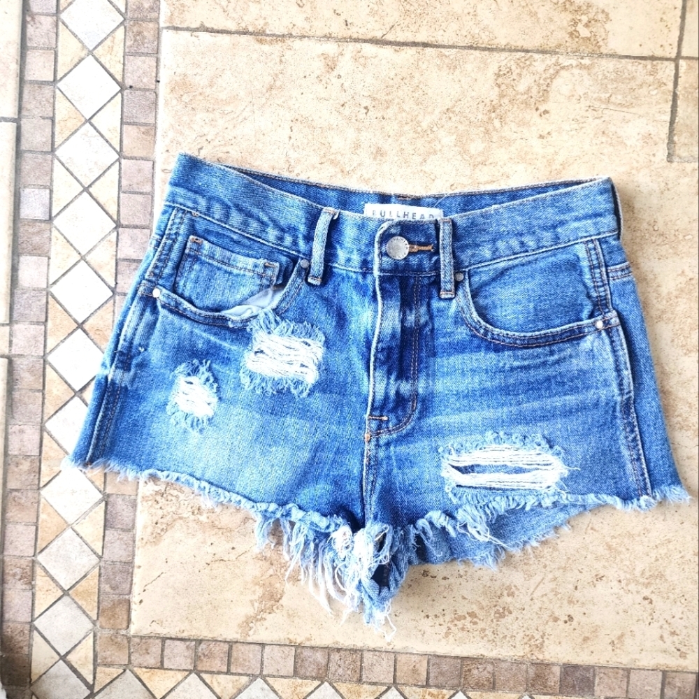 Bullhead Women's Blue Denim Shorts